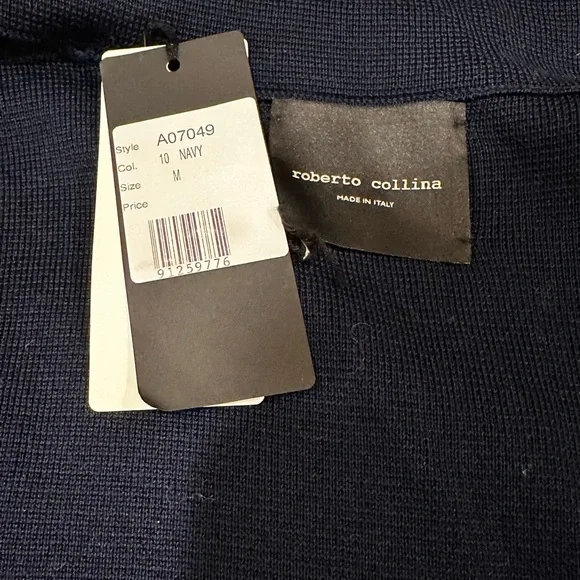 NWT Size M Robert Collina Navy Sweater Blazer
